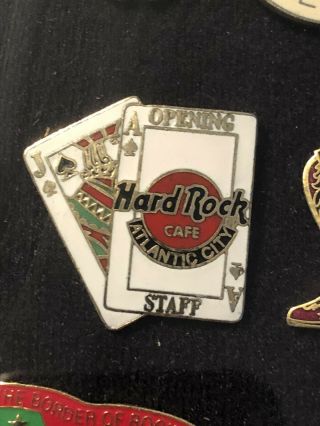 Hard Rock Cafe Atlantic City Opening Staff Playing Cards Pin
