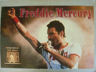 Rare Freddy Mercury Queen The Pretender 1992 Vintage Orig Music Promo Poster