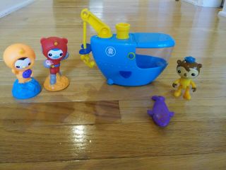 Octonauts Gup C With Shellington And Purple Whale/shark Complete
