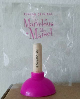 The Marvelous Mrs.  Maisel Amazon Official Promotional Promo Pink Mini Plunger
