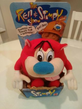 Rare Ren And Stimpy Show Rude Toot Stimpy Plush Toy Doll Figure By Mattel