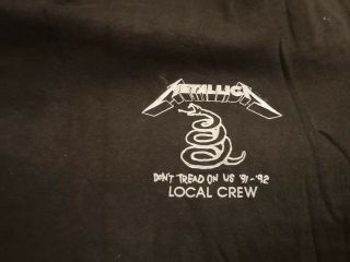 Metallica Crew Shirt Tour 1991 - 1992 Don´t tread on us 2