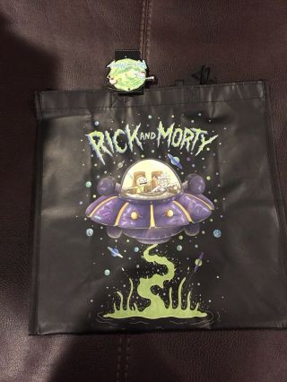 Nwt Rick And Morty Reusable Tote Bag Gift Bag Shopping Bag Adult Swim