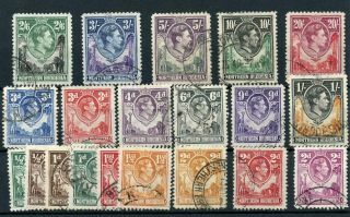 Northern Rhodesia 1938 - 52 Short Set To 20s Fu Sg25/45 (exc 4½d) Cat £157