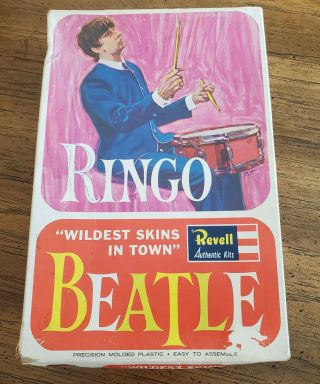 Vintage Ringo Starr Revell Model Kit Box Only 1964 Wildest Skins In Town 2 Cards