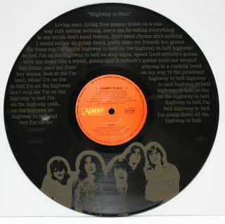 Ac/dc Laser Etched 12 Inch Lp Record Wall Art.  " M4 "