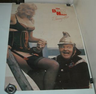 Rolled 1980 Benny Hill Tv Uk Comic Pinup Poster 20 X 28 Inches Sexy Blonde