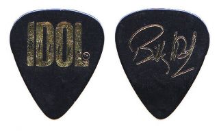 Vintage Billy Idol Signature Black Guitar Pick - 1990 Charmed Life Tour