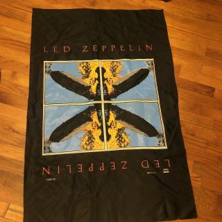 Vintage Led Zeppelin Banner Band Concert Flag Myth Gem 1990s 29x44 2