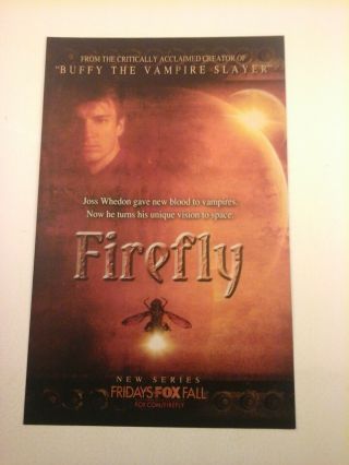 Firefly - Series By Joss Whedon Vtg 2002 Tv Promo Print Ad (mini Poster) Fox