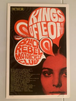 Kings Of Leon / Black Rebel Motorcycle Club – 2007 Us Tour Poster