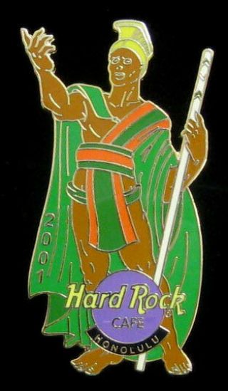 Hard Rock Cafe Pin 2001 Honolulu Hawaii King Kamehameha Day Statue 3170 1 / 500