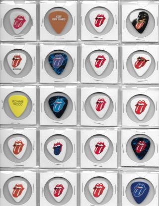 The Rolling Stones Blue Pearloid Tour Guitar Pick 2