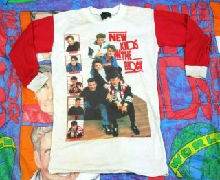 Vintage 1990 Nkotb Kids On The Block Pajama Night Shirt Rock Nights (s) Aop