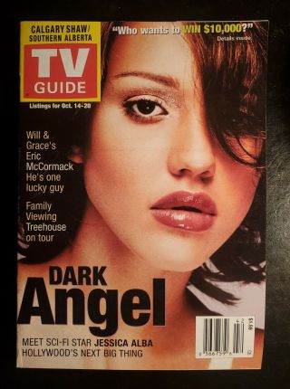 Tv Guide October,  14 - 20 1999 - Dark Angel - Jessica Alba On Cover