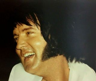 Elvis Presley In Concert 8x10 Photo Len Leech Syracuse Ny 7/27/76