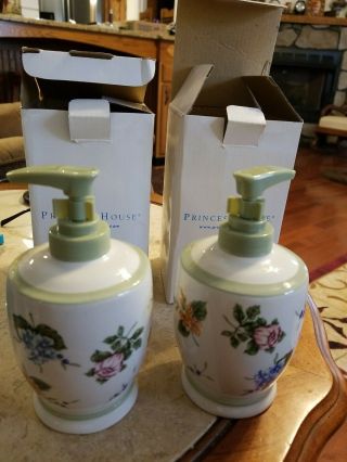 Princess House Vintage Garden Ceramic Lotion Dispenser 1404 Nib