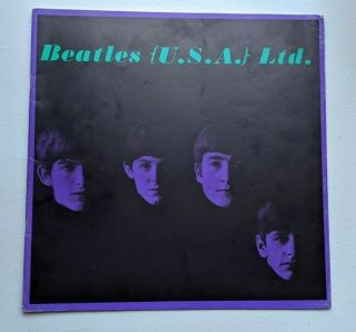 Vintage Beatles 1964 Usa Ltd Tour Program Book Lp Size Rare