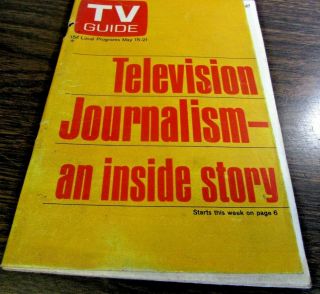 Vintage - Tv Guide May 15th 1971 - Television Journalism - An Inside Story - Vg