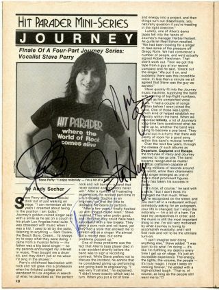 Journey Hit Parader Autographed Randy Rhoads Van Halen,  Def Leppard