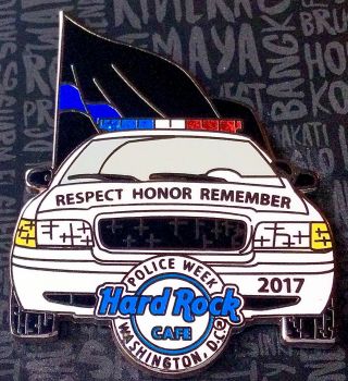 2017 Hard Rock Cafe Washington Dc Police Week Cruiser Memorial Le Pin