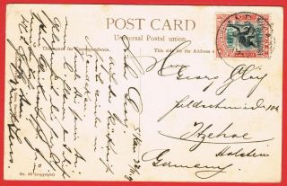 North Borneo 1901 Postcard Franked 4c Tied Sandakan Cds To Germany