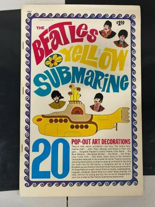 1968 The Beatles Yellow Submarine 20 Pop - Out Art Decorations 10664