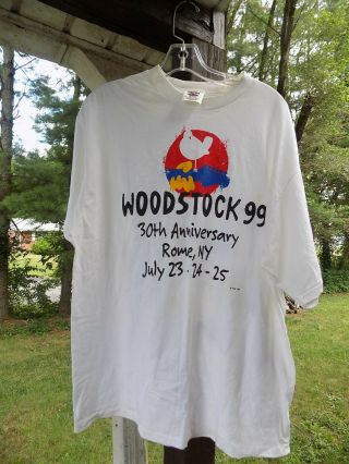 Authentic Vintage Woodstock 1999 Rome,  NY t - shirt size XL purchased at event 2
