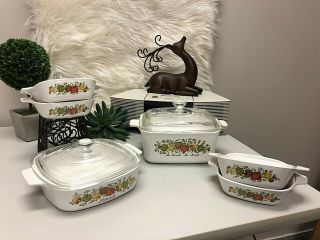 Vintage 1970 Corning Ware " L’echalote " Spice Of Life Set