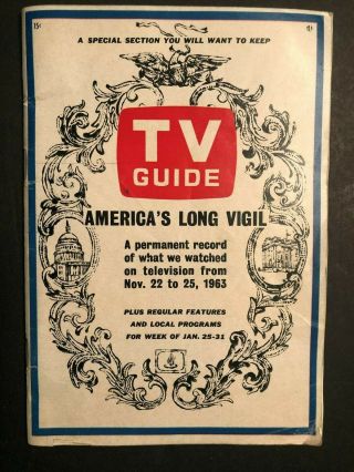 Vintage 1963 Tv Guide America 