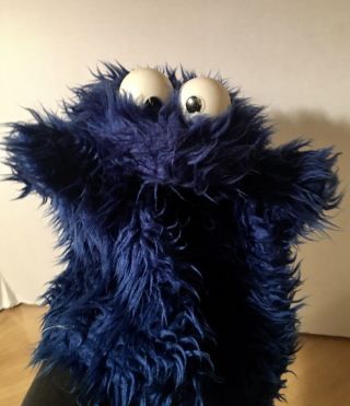 Vintage 1970s Cookie Monster Hand Puppet Sesame Street Jim Henson Rattle Eyes