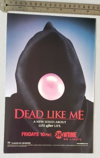 Dead Like Me Tv Show Rare Print Advertisement