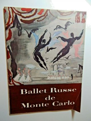 Vintage 1954 - 55 Ballet Russe De Monte Carlo Program