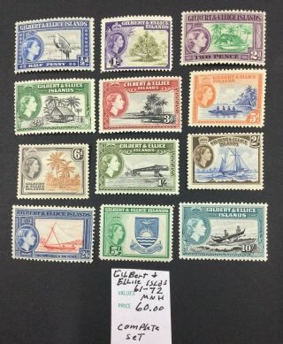 Momen: Gilbert & Ellice Islands Stamps Og Nh Lot 5367