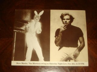 Van Morrison Saturday Night Live 1978 Warner Bros Records Promotional Postcard