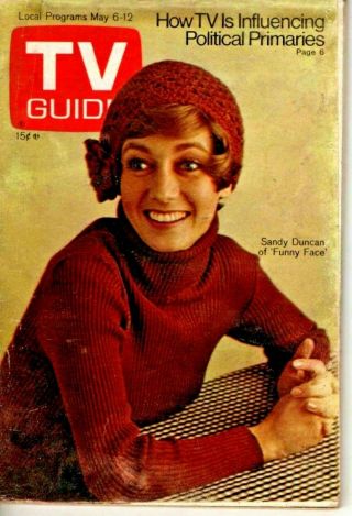 Vintage - Tv Guide - May 6th.  1972 - Sandy Duncan Of 