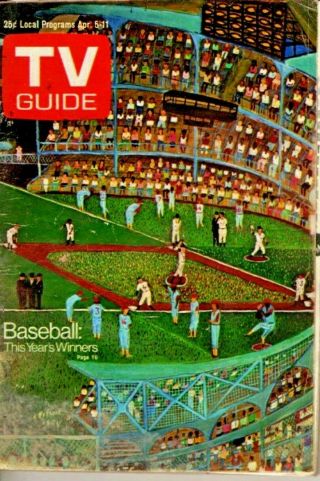 Vintage - Tv Guide April 5 - 1975 (baseball) The Year 