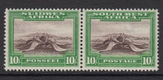 South West Africa 1931 Sg84,  10s Welwitschia Plant Mnh Pair