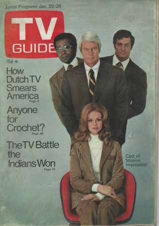 Vintage - Tv Guide Jan.  22 - 1972 