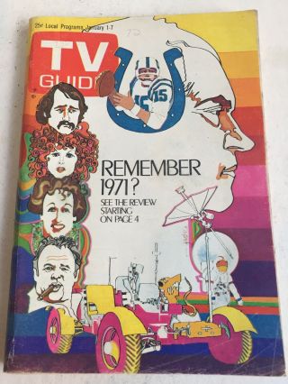 January 1 - - 1972 Tv Guide (remember 1971?/art Metrano/ Montreal St Lawrence