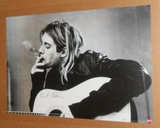 Kurt Cobain Poster Vintage 2010 22.  5x34 (b&w) Funky