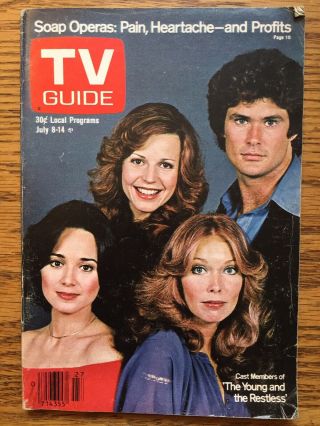 Nashville 1978 Tv Guide - Soap Operas - Young And The Restless - Hasselhoff