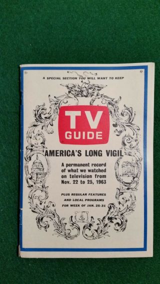 John F.  Kennedy Tv Guide America 