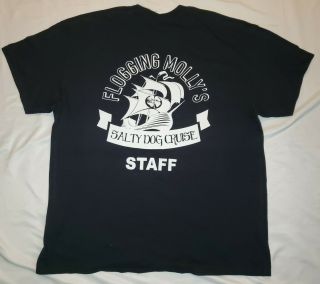 Rare Flogging Molly Salty Dog Cruise Tour Staff Rock Band Concert T - Shirt Men Xl