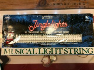 Vintage Mr Christmas Jinglelights Jingle Lights 100 Lights 21 Songs Old Stok