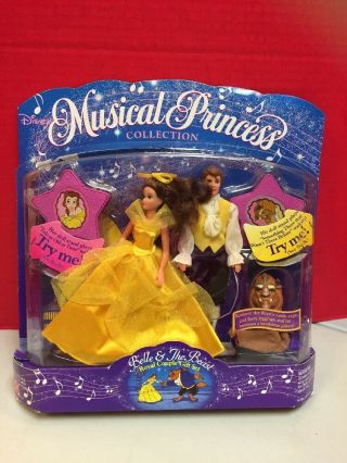 Musical Princess Disney Belle And The Beast Mattel 1994 Figure Set