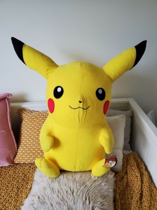 Extra Large 40” Pikachu Plush Stuffed Animal Licensed Nintendo Pokemon 2016