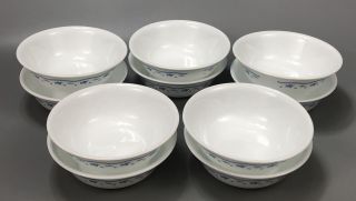 Set Of 10 Corelle Corning Morning Blue Soup Cereal Salad 6 " Bowls Aa