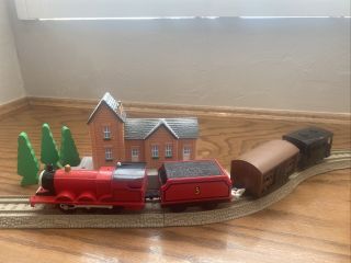 Thomas & Friends Trackmaster James With Cattle Car & Black Caboose 1994 Vintage