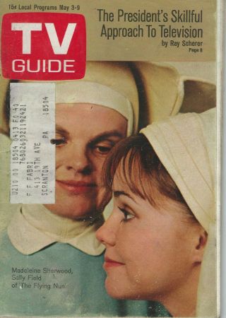 Vintage - Tv Guide - May 3rd 1969 - Sally Field - The Flying Nun - Cover - Vg